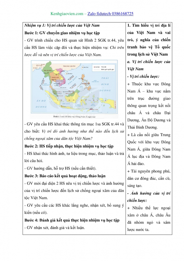 Giáo án và PPT Lịch sử 11 kết nối Bài 7: Khái quát về chiến tranh bảo vệ Tổ quốc trong lịch sử Việt Nam