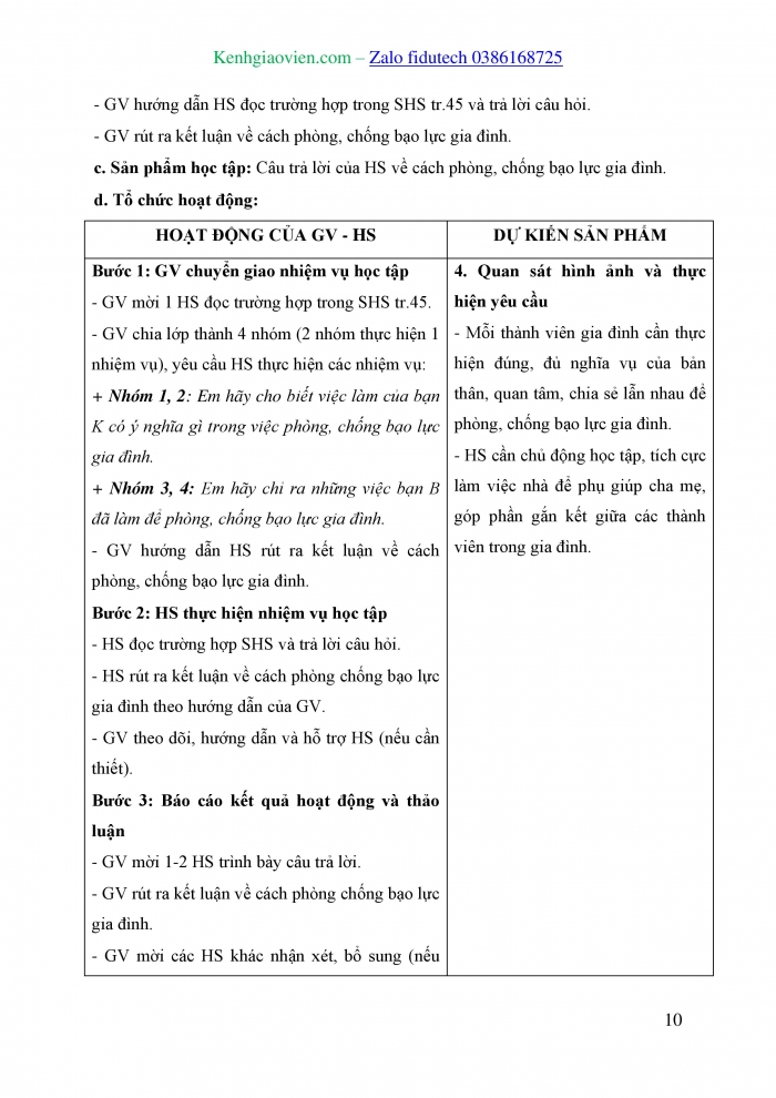 Giáo án và PPT Công dân 8 chân trời Bài 7: Phòng, chống bạo lực gia đình