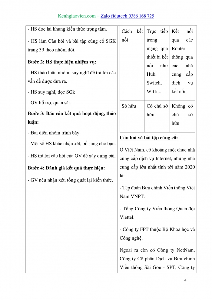 Giáo án và PPT Tin học 10 kết nối Bài 8: Mạng máy tính trong cuộc sống hiện đại