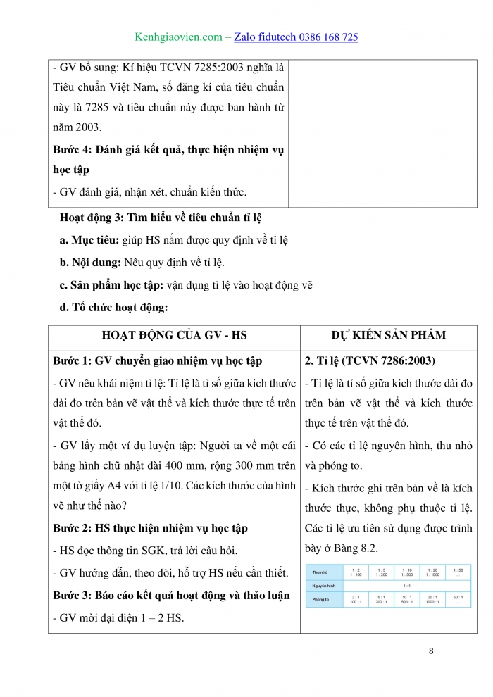 Giáo án và PPT Thiết kế và Công nghệ 10 kết nối Bài 8: Bản vẽ kĩ thuật và tiêu chuẩn trình bày bản vẽ kĩ thuật