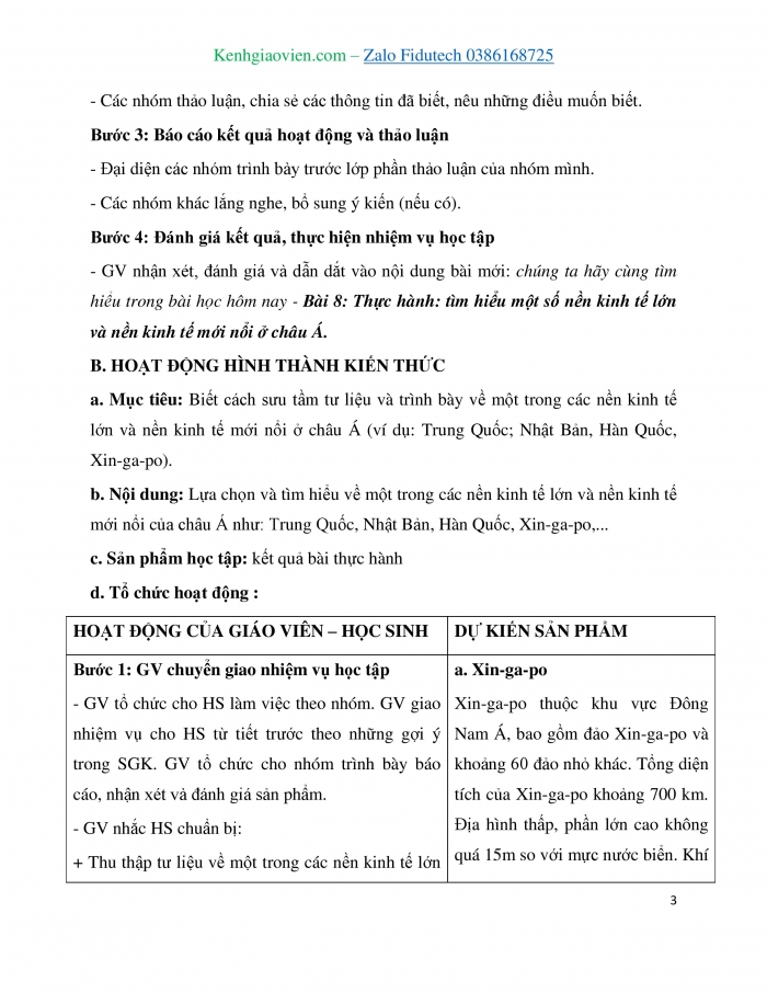 Giáo án và PPT Địa lí 7 cánh diều Bài 8: Thực hành Tìm hiểu một nền kinh tế lớn và nền kinh tế mới nổi của châu Á