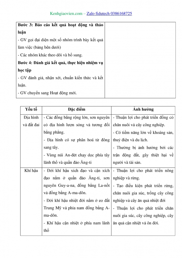 Giáo án và PPT Địa lí 11 chân trời Bài 8: Tự nhiên, dân cư, xã hội và kinh tế Mỹ La tinh