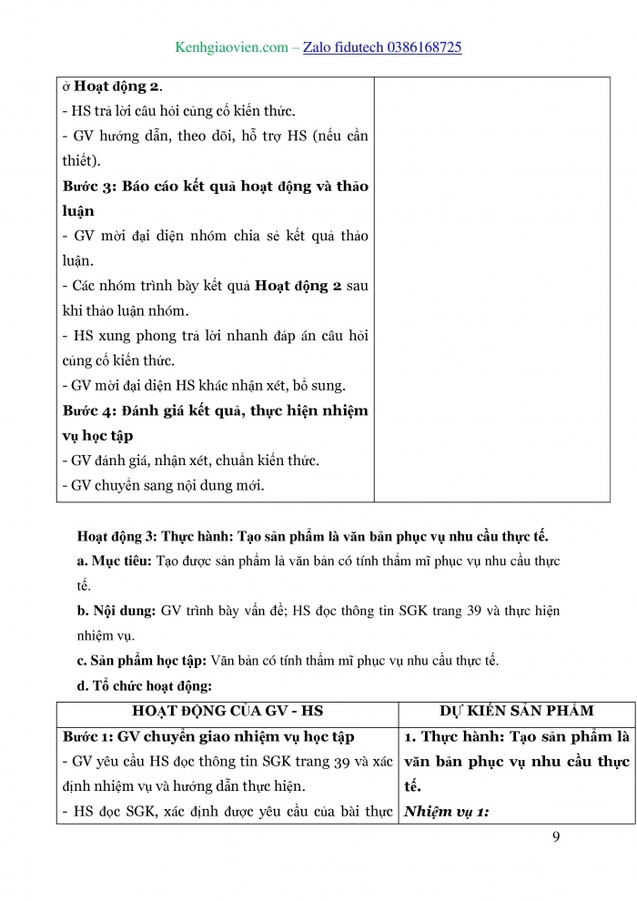 Giáo án và PPT Tin học 8 kết nối Bài 8a: Làm việc với danh sách dạng liệt kê và hình ảnh trong văn bản