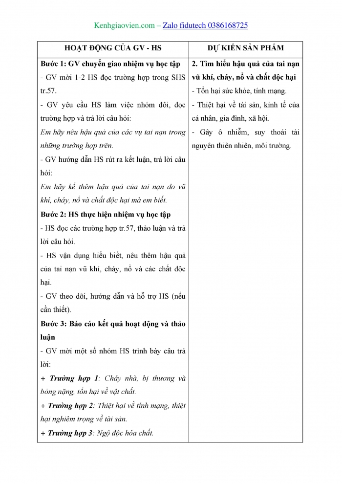 Giáo án và PPT Công dân 8 cánh diều Bài 9: Phòng ngừa tai nạn vũ khí, cháy, nổ và các chất độc hại