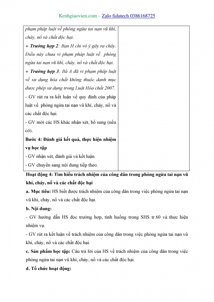 Giáo án và PPT Công dân 8 cánh diều Bài 9: Phòng ngừa tai nạn vũ khí, cháy, nổ và các chất độc hại