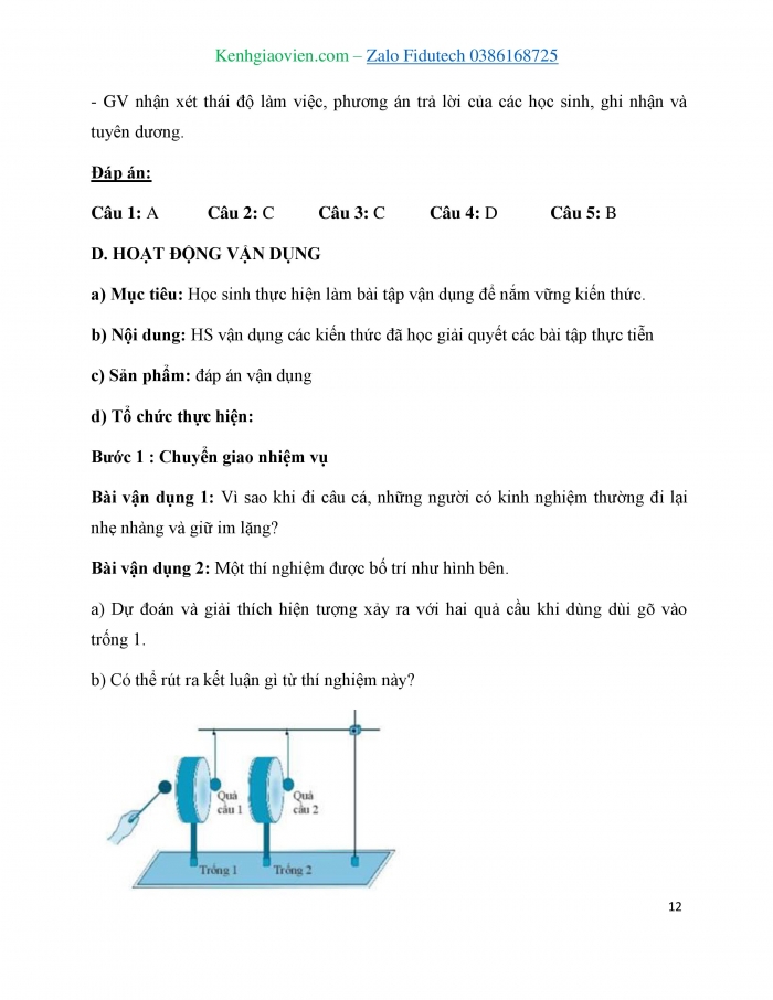 Giáo án và PPT KHTN 7 cánh diều Bài 9: Sự truyền âm