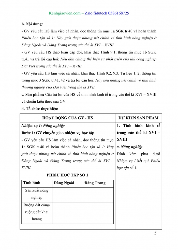 Giáo án và PPT Lịch sử 8 kết nối Bài 9: Tình hình kinh tế, văn hoá, tôn giáo trong các thế kỉ XVI – XVIII