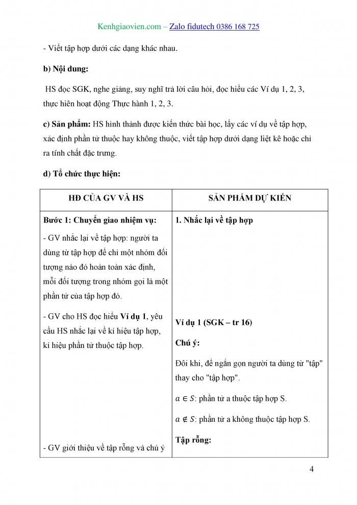 Giáo án và PPT Toán 10 chân trời Bài 2: Tập hợp