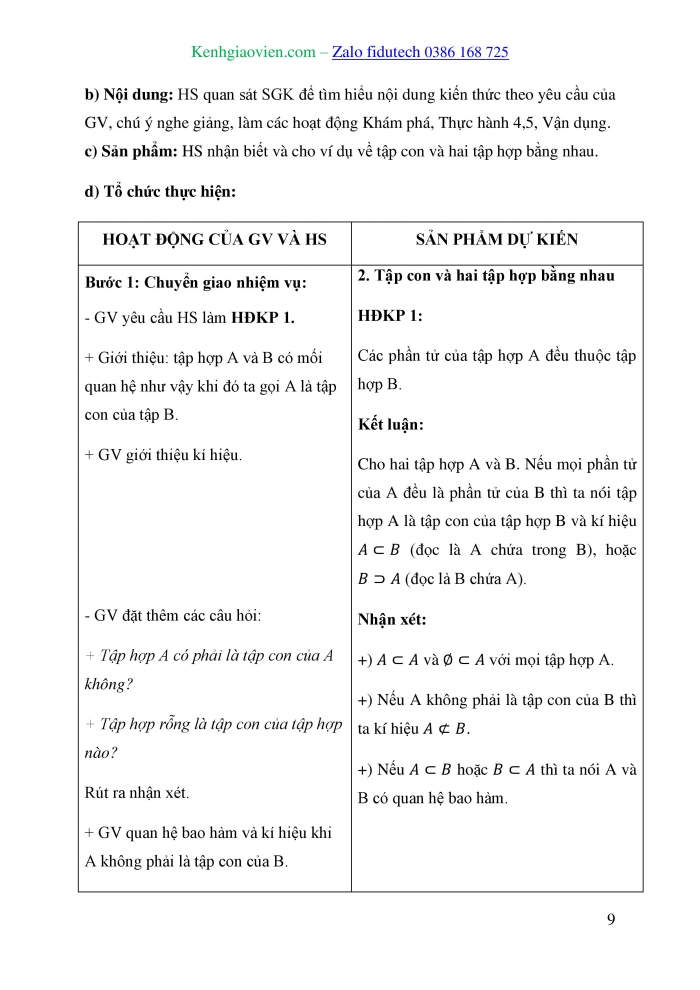 Giáo án và PPT Toán 10 chân trời Bài 2: Tập hợp