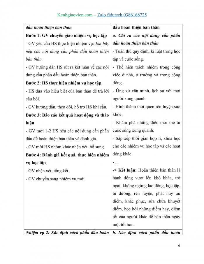 Giáo án và PPT Hoạt động trải nghiệm 11 chân trời bản 1 Chủ đề 1: Phấn đấu hoàn thiện bản thân