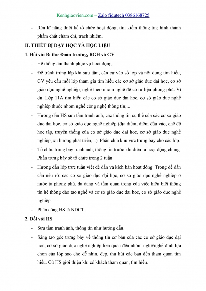 Giáo án và PPT Hoạt động trải nghiệm 11 kết nối Chủ đề 10: Xây dựng và thực hiện kế hoạch học tập theo định hướng ngành, nghề lựa chọn