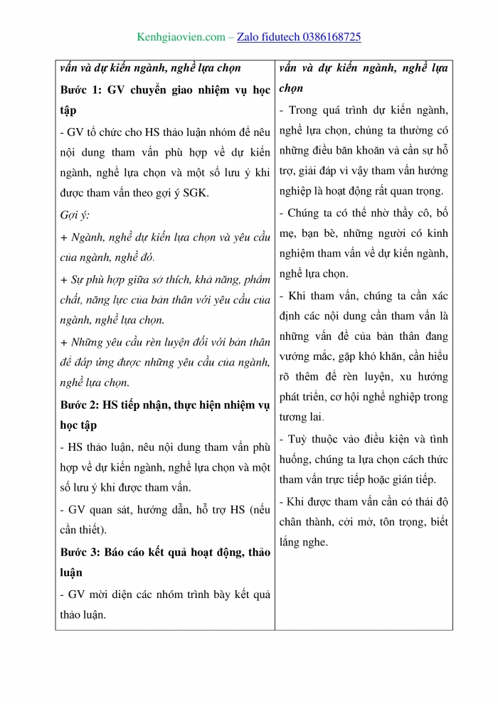 Giáo án và PPT Hoạt động trải nghiệm 11 kết nối Chủ đề 10: Xây dựng và thực hiện kế hoạch học tập theo định hướng ngành, nghề lựa chọn