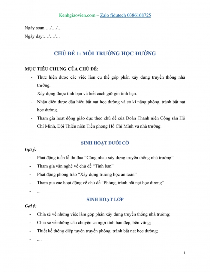 Giáo án và PPT Hoạt động trải nghiệm 8 cánh diều Chủ đề 1 Môi trường học đường - Xây dựng truyền thống nhà trường