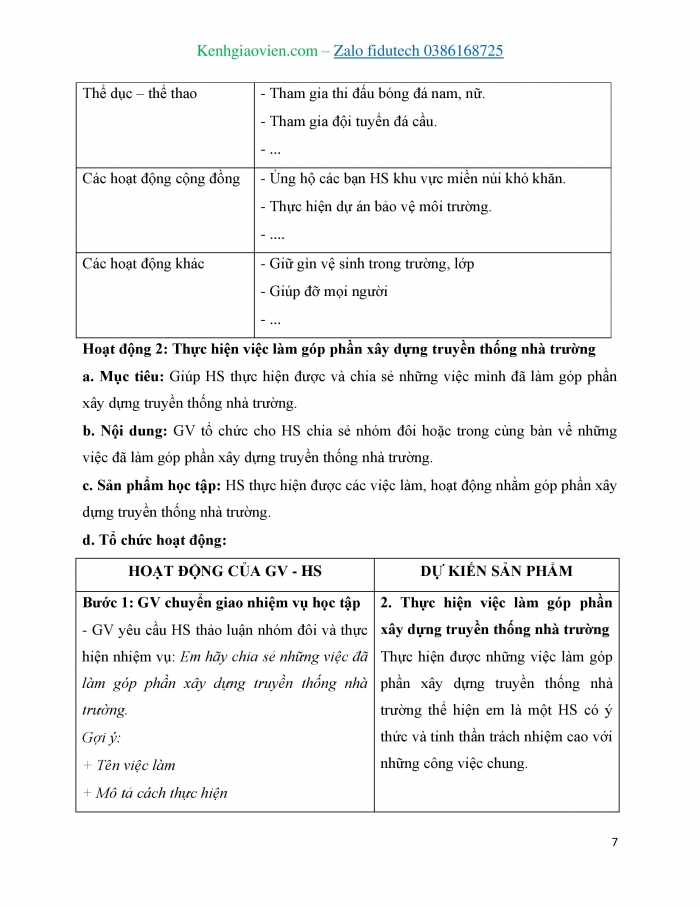 Giáo án và PPT Hoạt động trải nghiệm 8 cánh diều Chủ đề 1 Môi trường học đường - Xây dựng truyền thống nhà trường