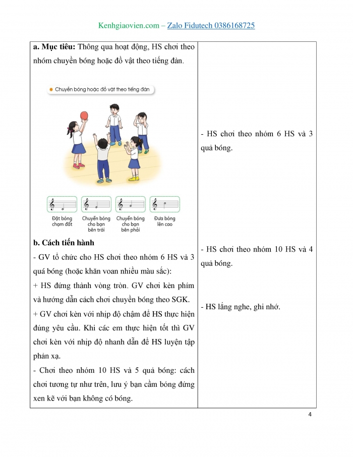 Giáo án và PPT Âm nhạc 3 cánh diều Tiết 3: Đọc nhạc Bài 1, Vận dụng Chuyền bóng hoặc đồ vật theo tiếng đàn