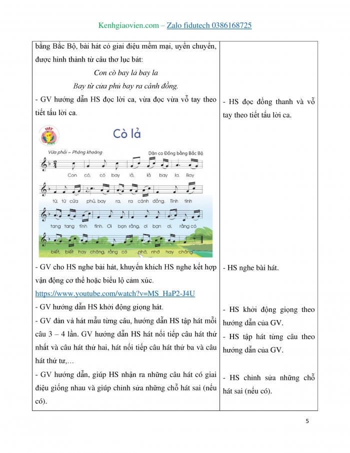 Giáo án và PPT Âm nhạc 4 cánh diều Chủ đề 2: Quê hương