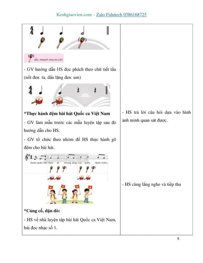 Giáo án và PPT Âm nhạc 3 chân trời Tiết 3: Luyện hát Quốc ca Việt Nam, luyện bài đọc nhạc số 1, Thường thức âm nhạc Giới thiệu nhạc cụ truyền thống Việt Nam sáo trúc, Nhạc cụ Maracas