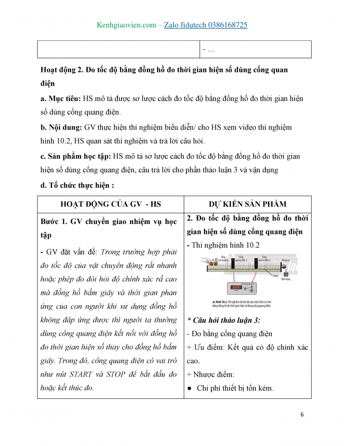 Giáo án và PPT KHTN 7 chân trời Bài 10: Đo tốc độ