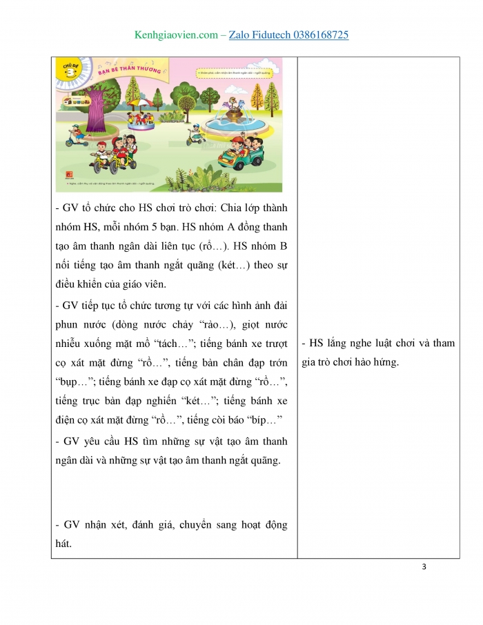 Giáo án và PPT Âm nhạc 3 chân trời Tiết 1: Khám phá Nghe, cảm thụ và vận động theo âm thanh, Học hát Tình bạn tuổi thơ