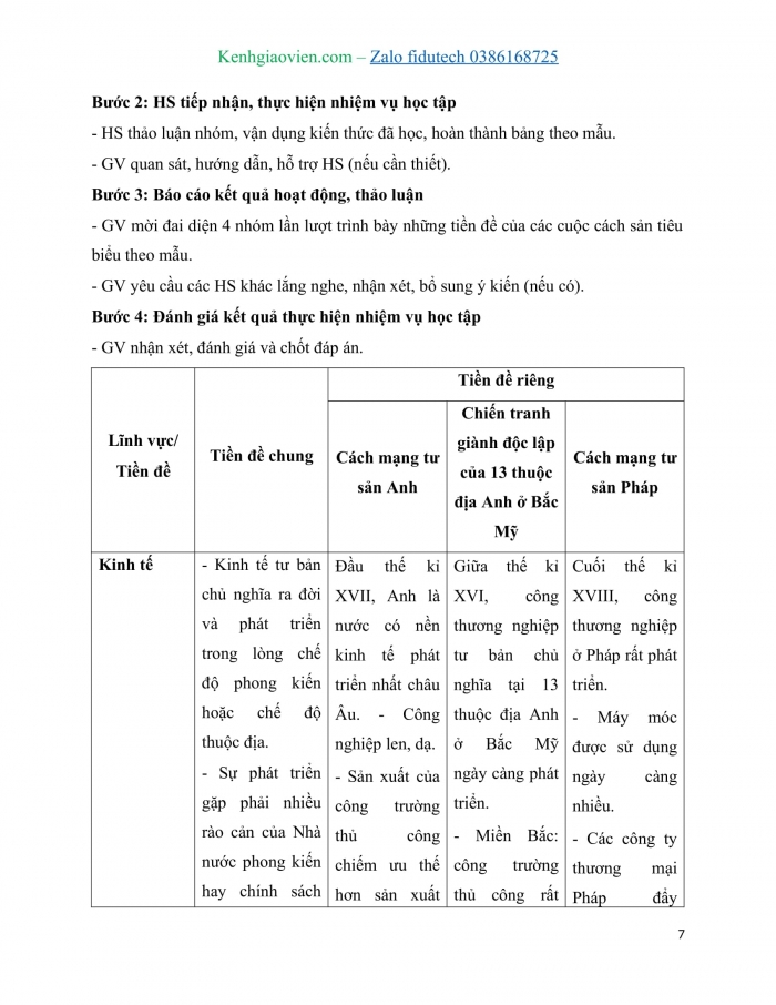 Giáo án Lịch sử 11 cánh diều: Thực hành Chủ đề 1: Cách mạng tư sản và sự phát triển của Chủ nghĩa tư bản