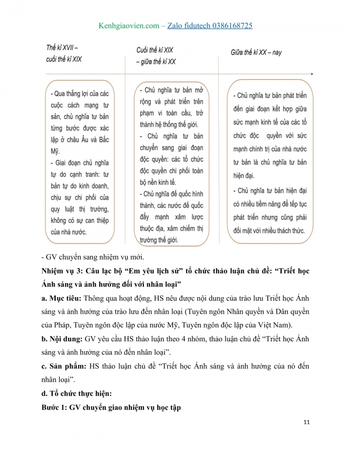 Giáo án Lịch sử 11 cánh diều: Thực hành Chủ đề 1: Cách mạng tư sản và sự phát triển của Chủ nghĩa tư bản