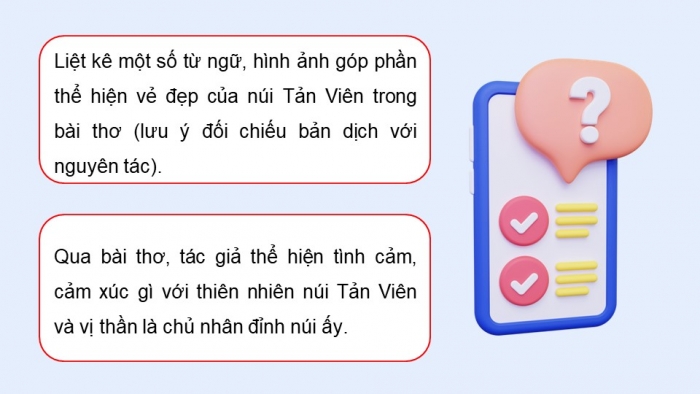 Giáo án điện tử Ngữ văn 12 chân trời Bài 3: Vịnh Tản Viên sơn (Cao Bá Quát)