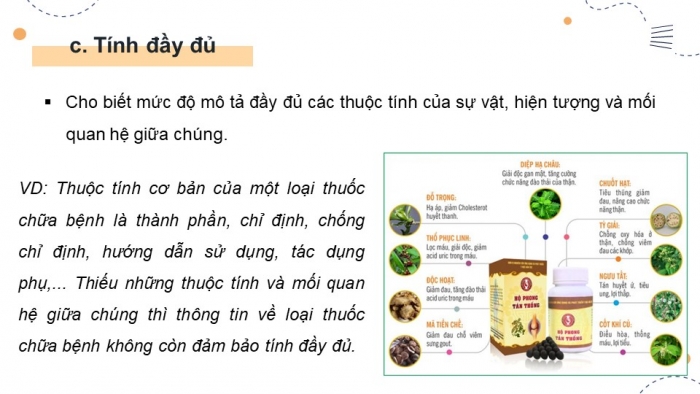 Giáo án điện tử Tin học 9 chân trời Bài 2: Chất lượng thông tin trong giải quyết vấn đề