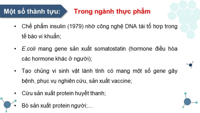 Giáo án điện tử Sinh học 12 kết nối Bài 5: Công nghệ di truyền