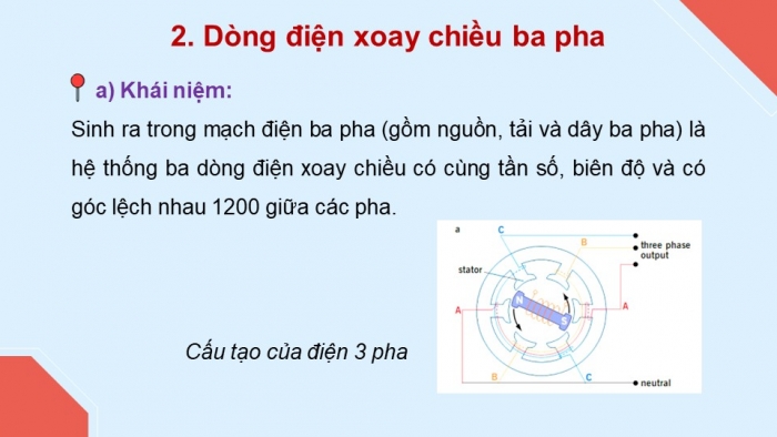 Giáo án điện tử Công nghệ 12 Điện - Điện tử Kết nối Bài 3: Mạch điện xoay chiều ba pha