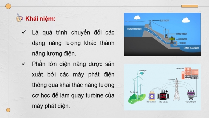 Giáo án điện tử Công nghệ 12 Điện - Điện tử Kết nối Bài 5: Sản xuất điện năng