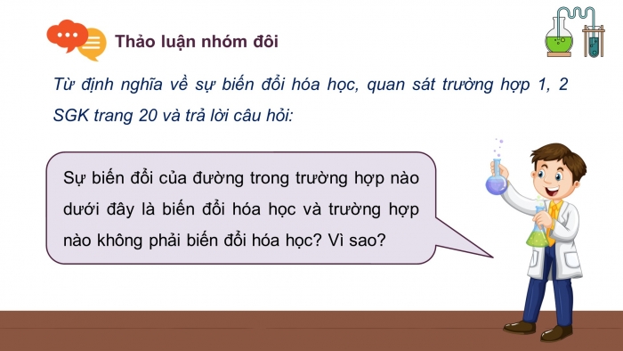 Giáo án điện tử Khoa học 5 cánh diều Bài 4: Sự biến đổi hóa học của chất