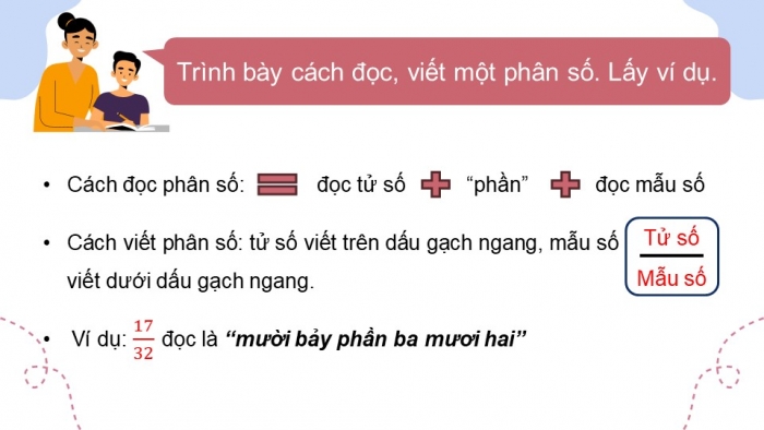 Giáo án PPT dạy thêm Toán 5 Chân trời bài 2: Ôn tập phân số