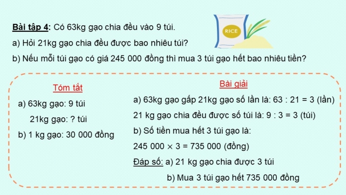 Giáo án PPT dạy thêm Toán 5 Chân trời bài 8: Ôn tập và bổ sung bài toán liên quan đến rút về đơn vị