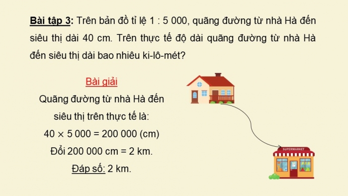 Giáo án PPT dạy thêm Toán 5 Chân trời bài 15: Tỉ lệ bản đồ