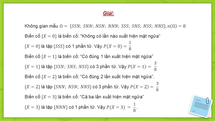 Giáo án điện tử chuyên đề toán 12 kết nối bài 1: Biến ngẫu nhiên rơi rạc và các số đặc trưng