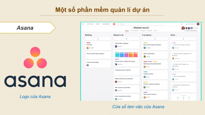 Giáo án điện tử chuyên đề Tin học ứng dụng 12 chân trời Bài 1.1: Dự án và phần mềm quản lí dự án