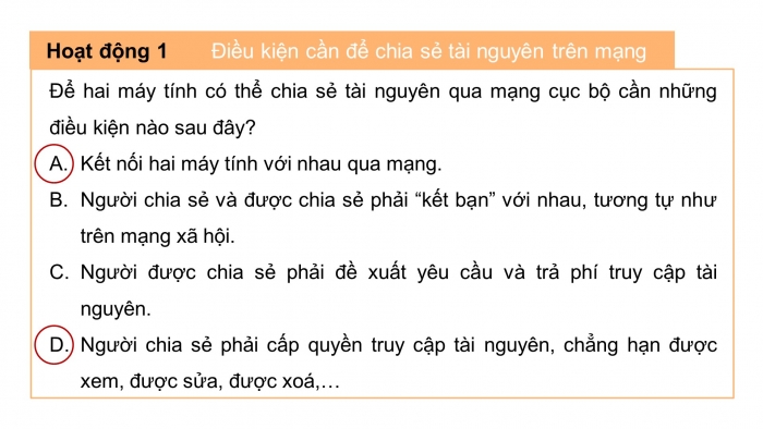 Giáo án điện tử Tin học ứng dụng 12 kết nối Bài 5: Thực hành chia sẻ tài nguyên trên mạng