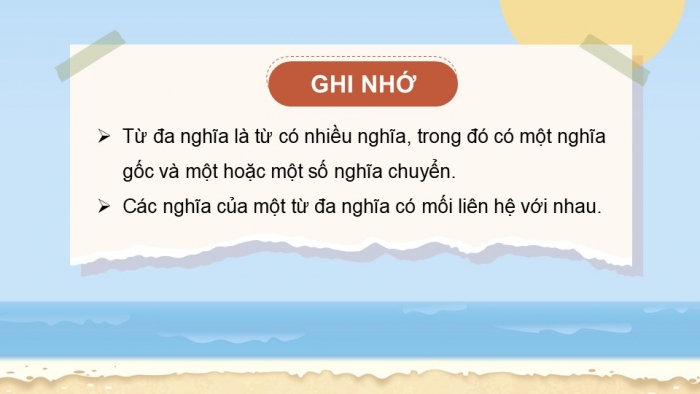 Giáo án điện tử Tiếng Việt 5 kết nối Bài 13: Từ đa nghĩa