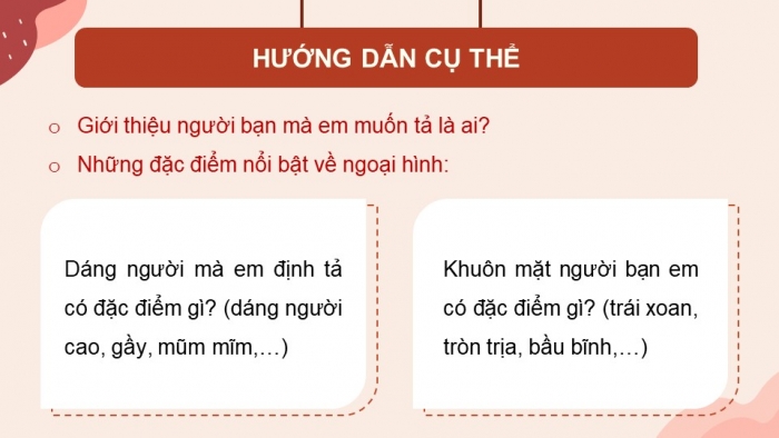 Giáo án điện tử Tiếng Việt 5 cánh diều Bài 2: Luyện tập tả người (Quan sát)