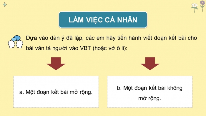 Giáo án điện tử Tiếng Việt 5 cánh diều Bài 3: Luyện tập tả người (Viết kết bài)