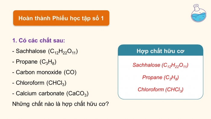 Giáo án điện tử KHTN 9 chân trời - Phân môn Hoá học Bài 20: Giới thiệu về hợp chất hữu cơ