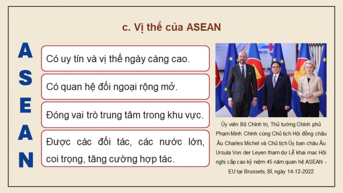 Giáo án điện tử Lịch sử 12 chân trời Bài 4: Sự ra đời và phát triển của Hiệp hội các quốc gia Đông Nam Á (ASEAN) (P2)