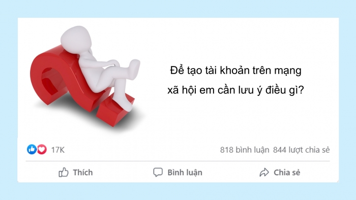 Giáo án điện tử bài 2: Thực hành sử dụng mạng xã hội