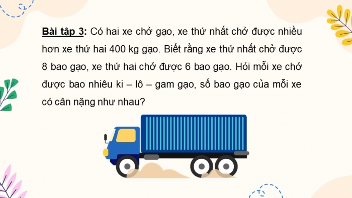 Giáo án PPT dạy thêm Toán 5 Chân trời bài 9: Bài toán giải bằng bốn bước tính