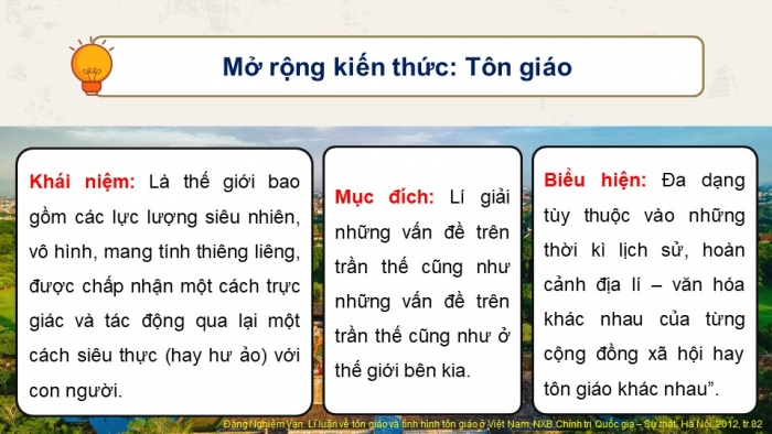 Giáo án điện tử chuyên đề Lịch sử 12 chân trời CĐ 1 Phần 1: Khái lược về tín ngưỡng và tôn giáo