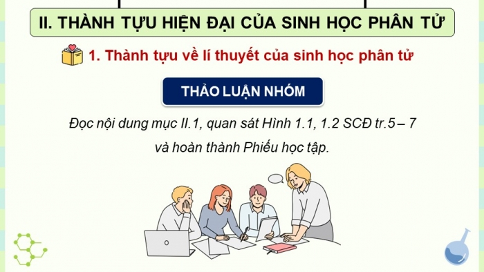 Giáo án điện tử chuyên đề Sinh học 12 chân trời Bài 1: Khái quát sinh học phân tử và các thành tựu