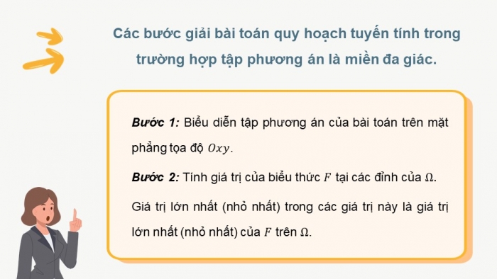 Giáo án điện tử chuyên đề Toán 12 chân trời Bài 1: Bài toán quy hoạch tuyến tính