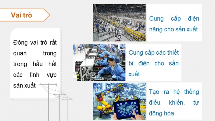 Giáo án điện tử Công nghệ 12 Điện - Điện tử Cánh diều Bài 1: Khái quát về kĩ thuật điện