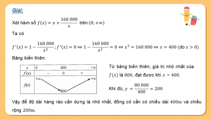 Giáo án điện tử chuyên đề Toán 12 chân trời Bài 2: Vận dụng đạo hàm giải bài toán tối ưu