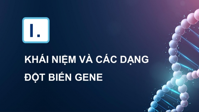 Giáo án điện tử Sinh học 12 cánh diều Bài 4: Đột biến gene